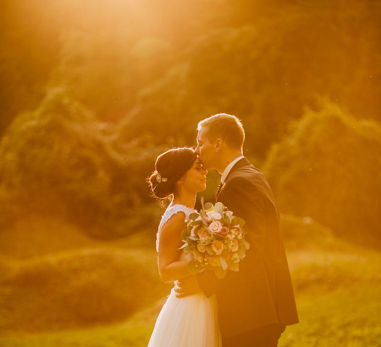 Bride & Groom Sunset Portrait