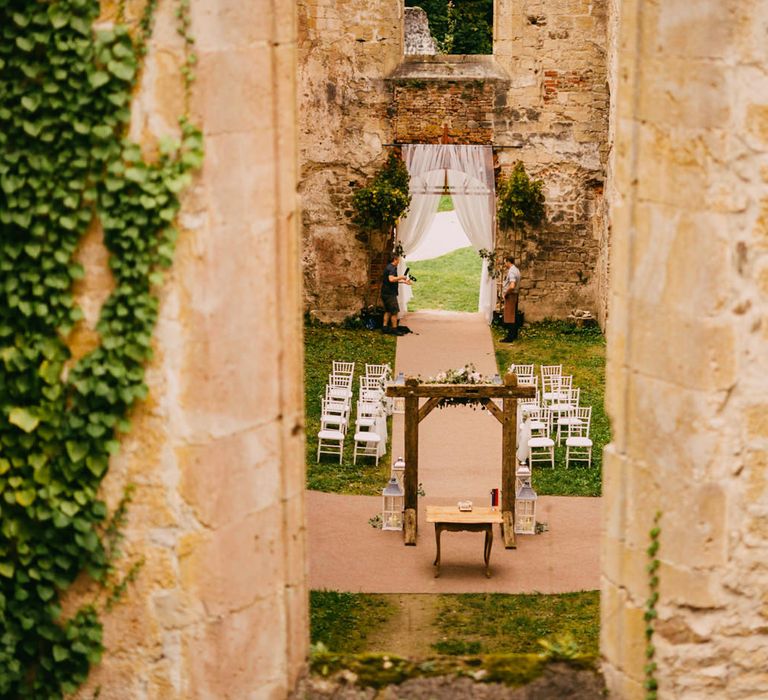 Outdoor Ceremony at Ruin Monastery Žiče Charterhouse in Slovenia