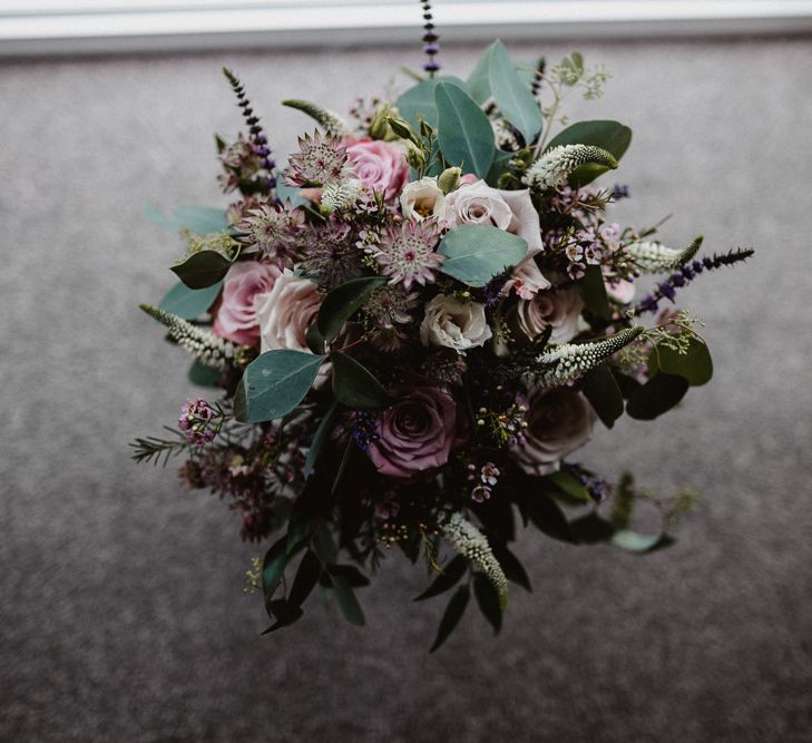 Wedding Bouquet | Lilac & Navy Rustic Wedding at Stone Barn, Cotswolds | Frankee Victoria Photography