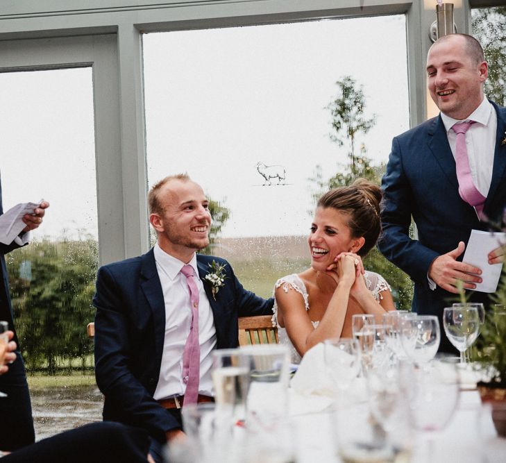 Wedding Guests | Lilac & Navy Rustic Wedding at Stone Barn, Cotswolds | Frankee Victoria Photography