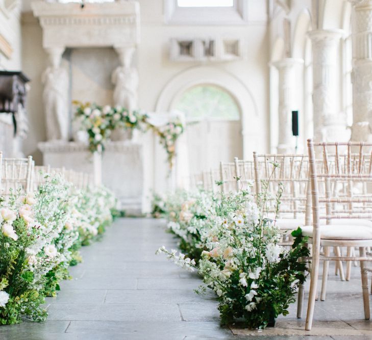 Wedding Aisle Lined With Fresh Flowers by Petalon