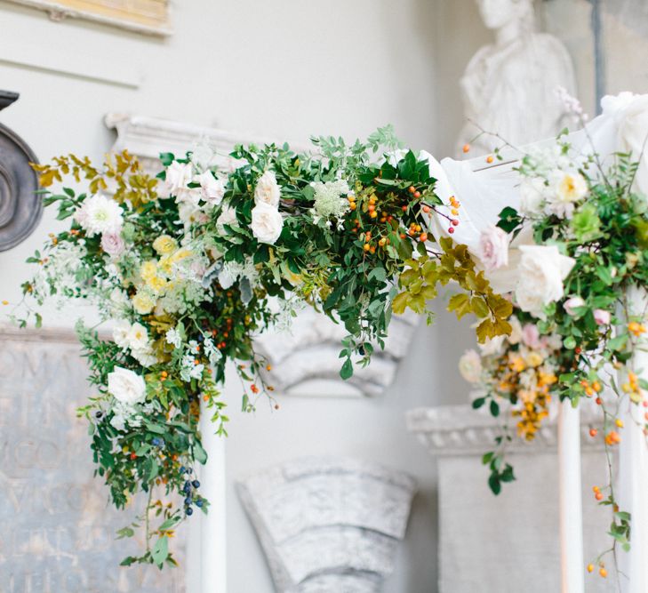 Wedding Aisle Lined With Fresh Flowers by Petalon