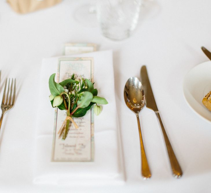 Place Setting With Floral Corsage