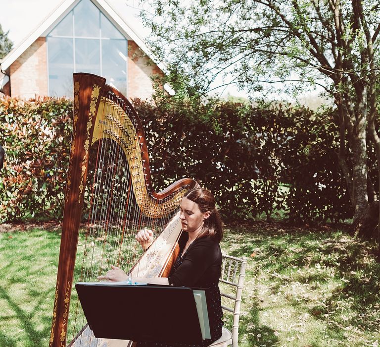 Harpist | Outdoor Wedding at Millbridge Court | Lemonade Pictures