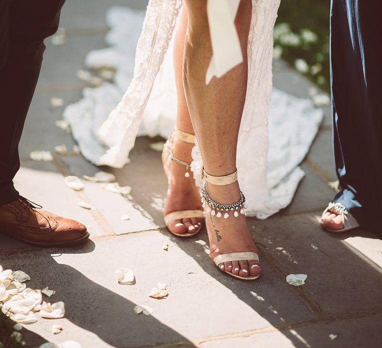 Gianvito Rossi Portofino Sandals | Grace Loves Lace Wedding Dress | Lemonade Pictures