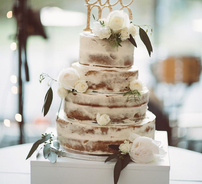 Semi Naked Wedding Cake | Lemonade Pictures