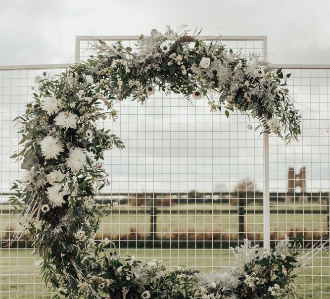 Moon Gate Floral Arch | Nocturn Wedding Inspiration Planned & Styled by The Little Lending Company | Florals by Swaffham Florist | Photography & Film by The Wilde Bride