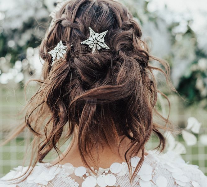 Bride in Jenny Packham Gown & Tilly Thomas Lux Hair Piece | Nocturn Wedding Inspiration Planned & Styled by The Little Lending Company | Florals by Swaffham Florist | Photography & Film by The Wilde Bride