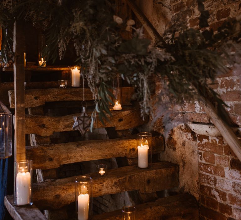 Candle Light Wedding Decor | Nocturn Wedding Inspiration at Godwick Great Barn Planned & Styled by The Little Lending Company | Agnes Black Photography | Film by The Wilde Bride