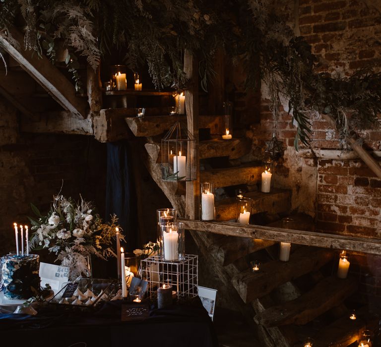 Elegant Tablescape | Nocturn Wedding Inspiration at Godwick Great Barn Planned & Styled by The Little Lending Company | Agnes Black Photography | Film by The Wilde Bride