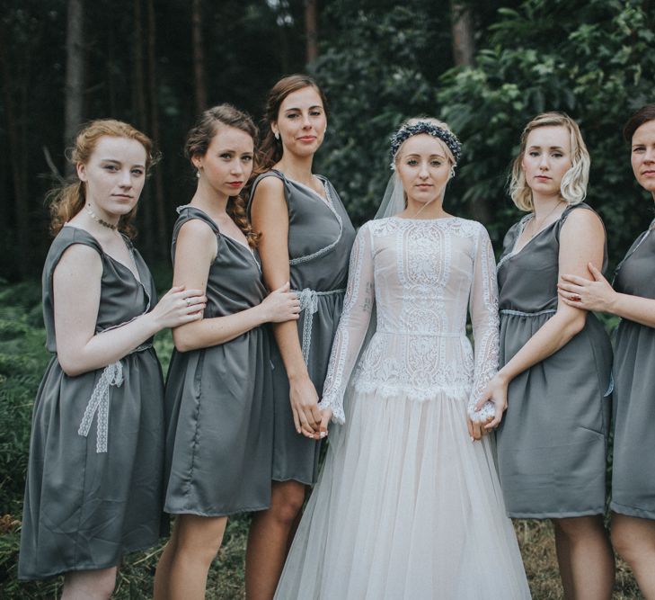 Bridesmaids in Bespoke Dresses