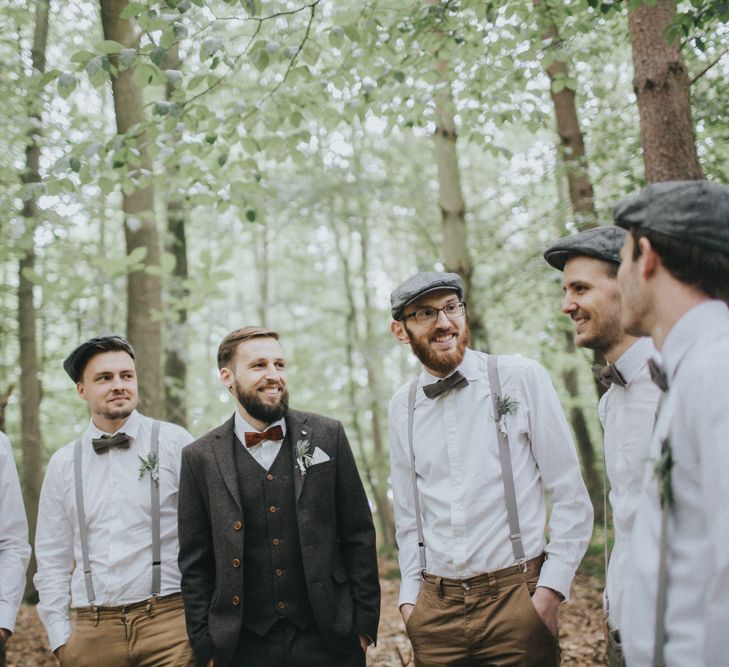 Groomsmen in Braces & Bow Ties