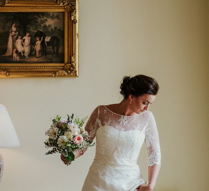 Bride in Bespoke Wedding Dress