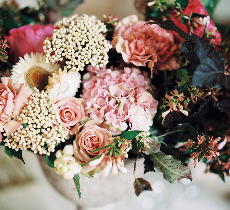 Rich Table Scape Decor with Taper Candles, Floral Centrepieces & Gold Cutlery | Opulent Wedding Inspiration at Warmwell House in Dorset with Rich colour Palette Planned by Kelly Chandler | Imogen Xiana Photography | Gorgeous Films