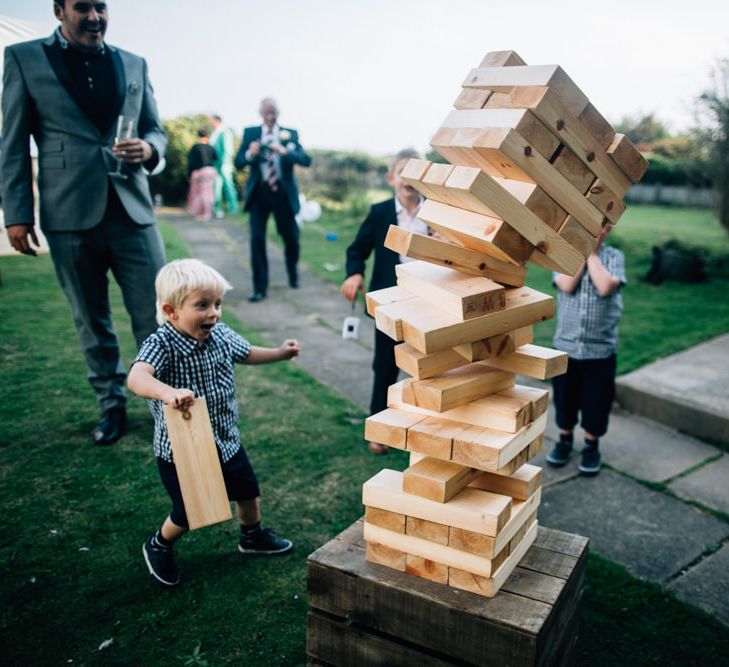 Giant Jenga For Wedding Guest