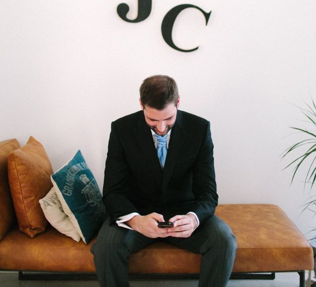 Groom Getting Ready