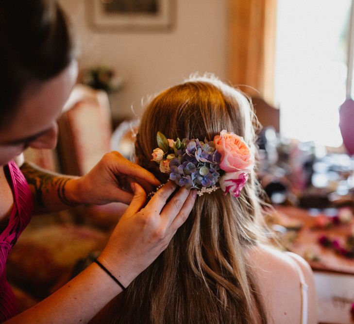 Flowers In Hair For Bride & Bridesmaids