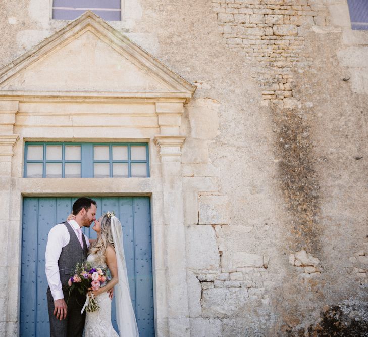 French Destination Wedding With Ceremony In France At The Local Marie With Bride In Watters & Images From Frankee Victoria Photography