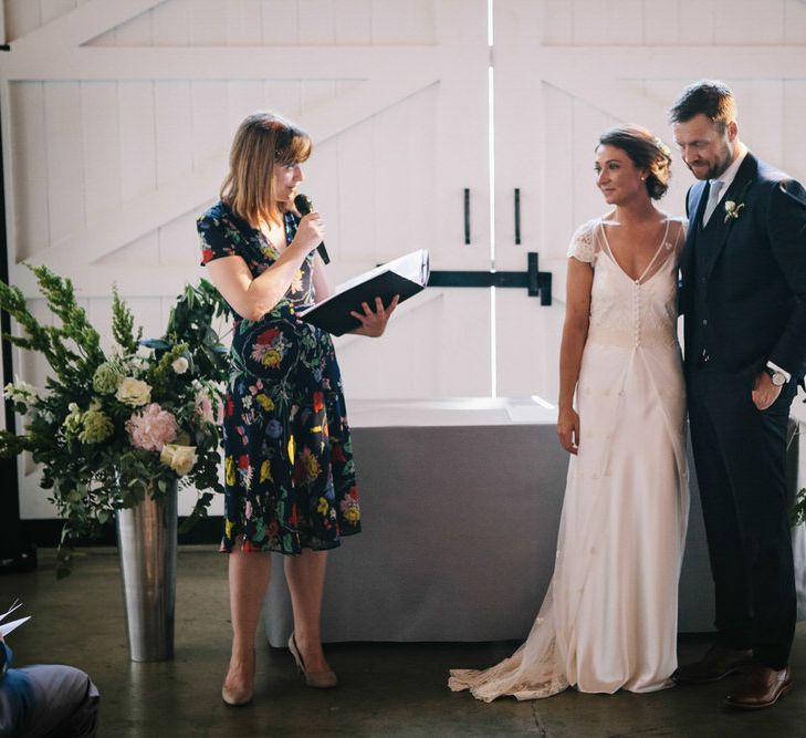 Trinity Buoy Wharf Wedding With Bride In Otaduy And Planning By Liz Linkleter Events Flowers By Grace And Thorn Images From My Beautiful Bride Photography