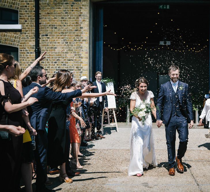 Trinity Buoy Wharf Wedding With Bride In Otaduy And Planning By Liz Linkleter Events Flowers By Grace And Thorn Images From My Beautiful Bride Photography