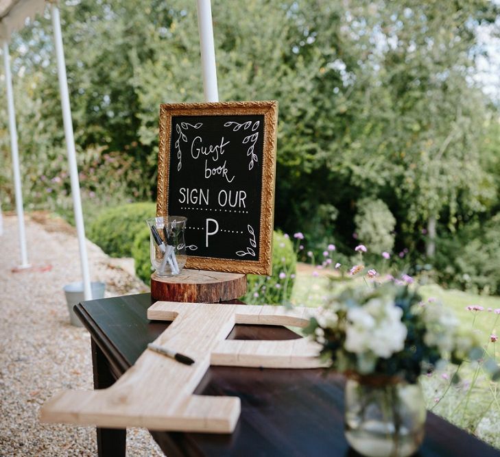 Alternative Guest Book | Outdoor Wedding at Chateau Rigaud in France | Real Simple Photography | Yellow Gazelle Film