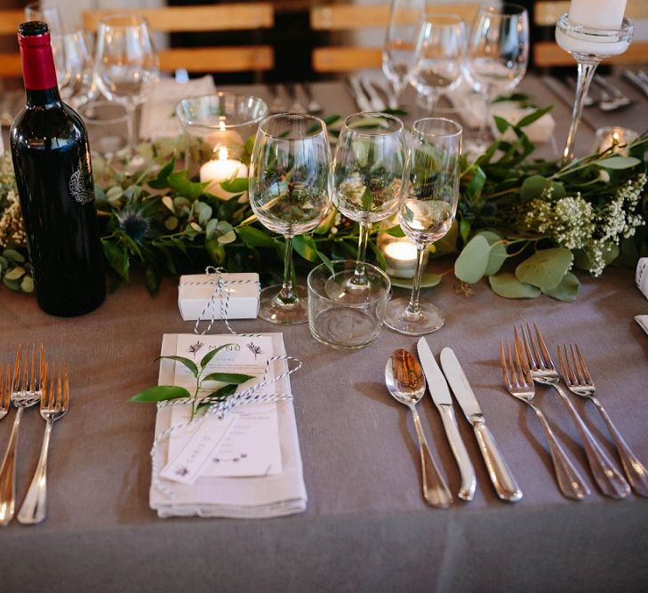 Greenery & Candle Light Wedding Reception | Outdoor Wedding at Chateau Rigaud in France | Real Simple Photography | Yellow Gazelle Film