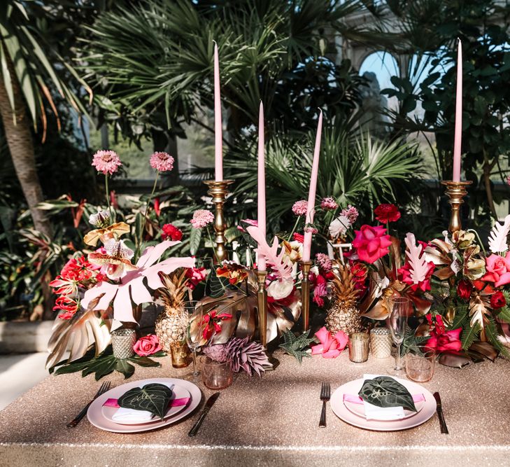 Bright Pink & Botanicals Wedding Inspiration Shoot From Sefton Park Palm House