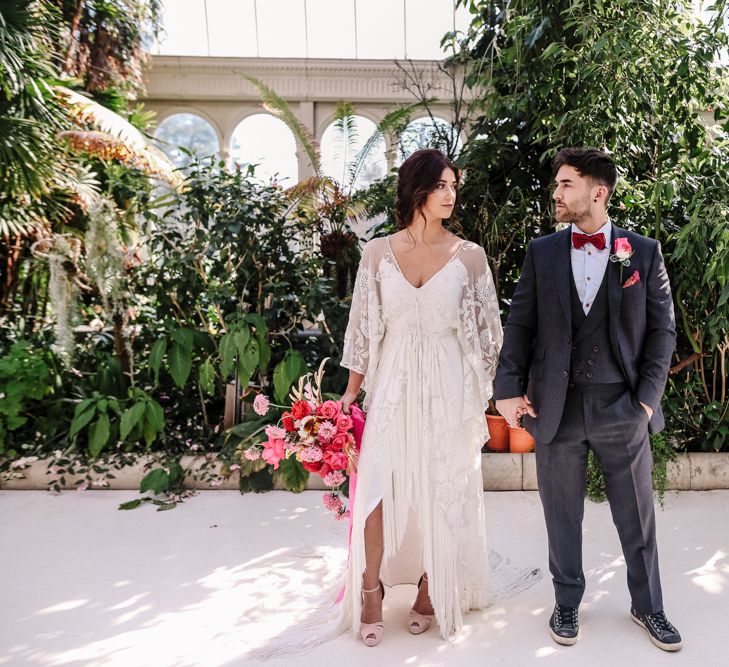 Bright Pink & Botanicals Wedding Inspiration Shoot From Sefton Park Palm House