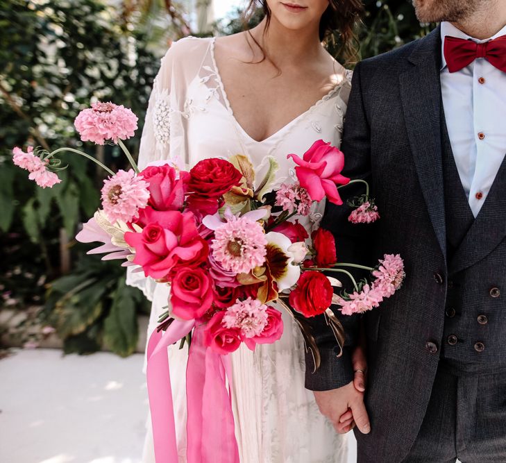 Bright Pink & Botanicals Wedding Inspiration Shoot From Sefton Park Palm House