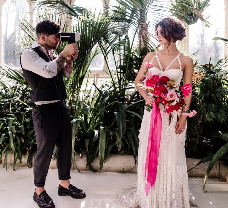 Bright Pink & Botanicals Wedding Inspiration Shoot From Sefton Park Palm House