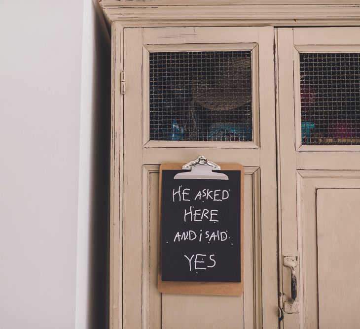 Chalkboard Wedding Sign