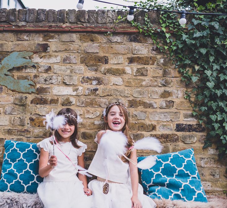 Flower Girls in Tulle Marks and Spencer Skirts