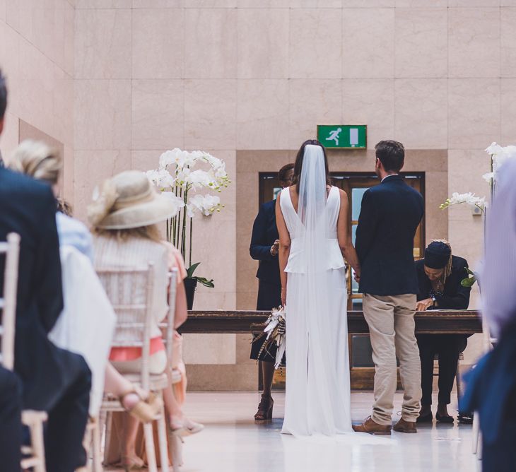 Bride & Groom at Hammersmith Town Hall Wedding Ceremony