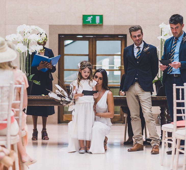 Bride & Groom at Hammersmith Town Hall Wedding Ceremony