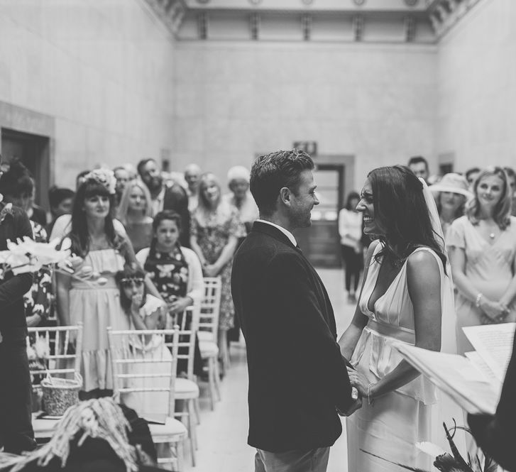 Bride & Groom at Hammersmith Town Hall Wedding Ceremony