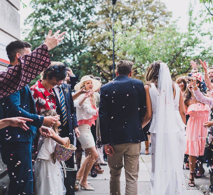 Confetti Moment at Hammersmith Town Hall Wedding Ceremony