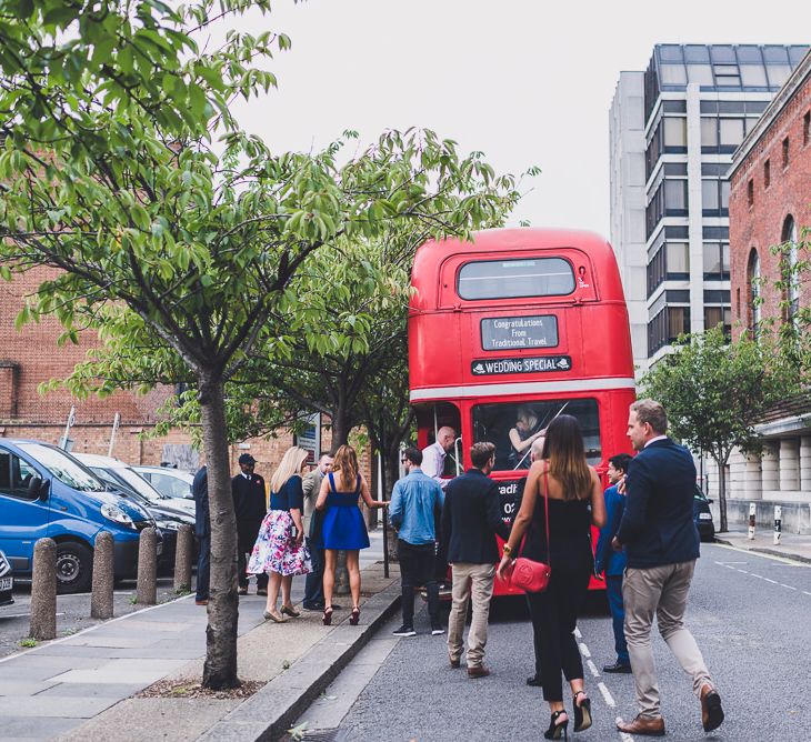 Red Double Decker Bus Wedding Transport