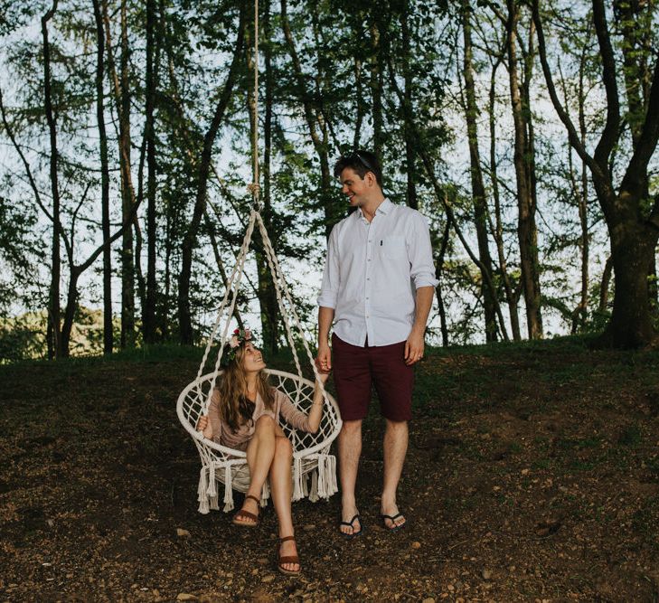 Macrame Swing | 2 Day Festival Theme Wedding | Colin Ross Photography