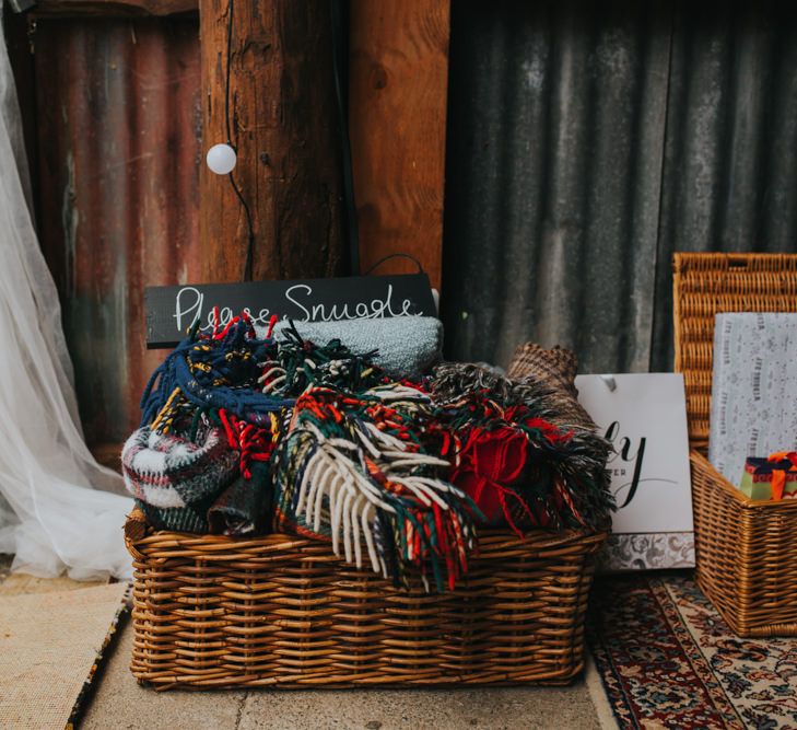 Basket of Blankets | 2 Day Festival Theme Wedding | Colin Ross Photography