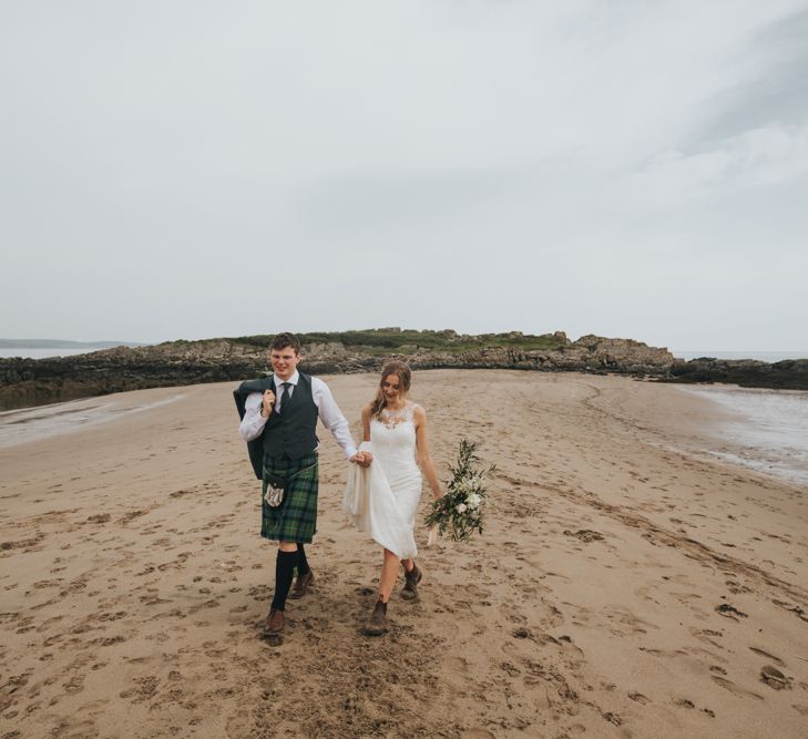 Bride in St Patrick Bridal Gown | Groom in Tartan Kilt | 2 Day Festival Theme Wedding | Colin Ross Photography