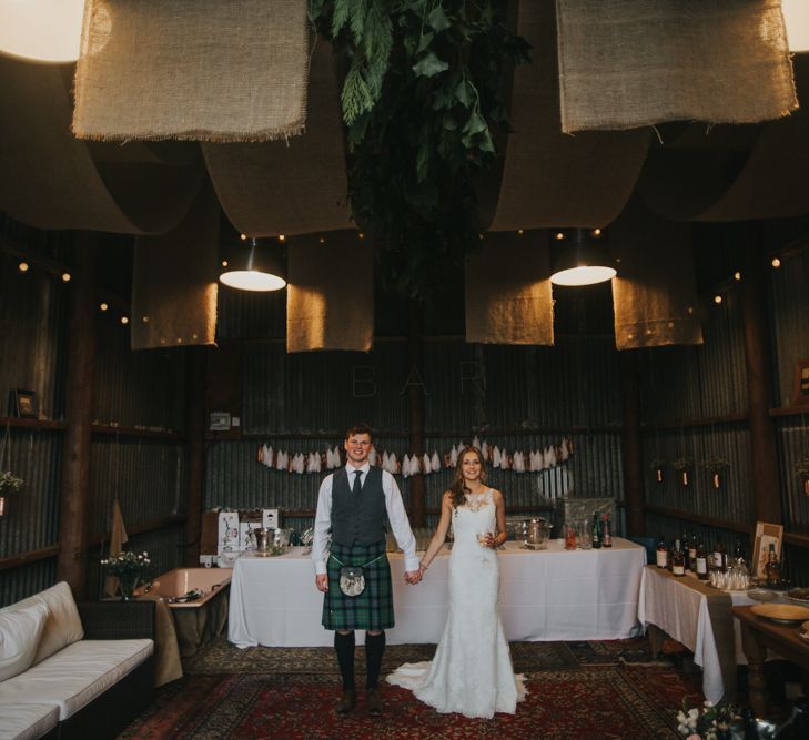 Bride in St Patrick Bridal Gown | Groom in Tartan Kilt | 2 Day Festival Theme Wedding | Colin Ross Photography