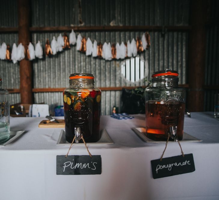 Drinks Dispensers | 2 Day Festival Theme Wedding | Colin Ross Photography