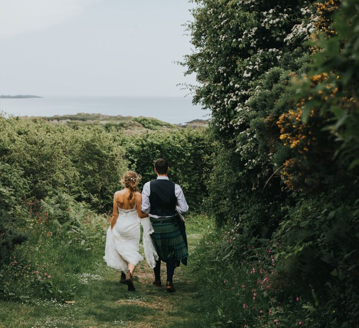 Bride in St Patrick Bridal Gown | Groom in Tartan Kilt | 2 Day Festival Theme Wedding | Colin Ross Photography