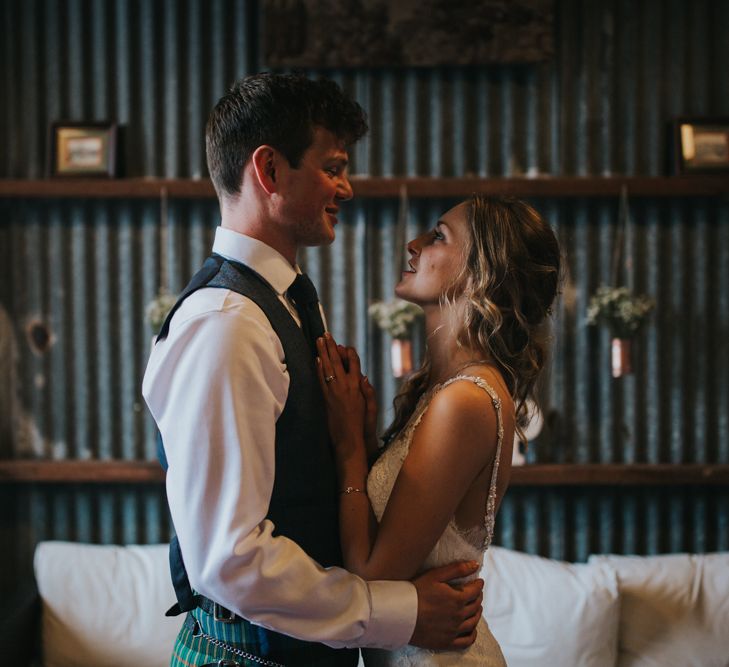 Bride in St Patrick Bridal Gown | Groom in Tartan Kilt | 2 Day Festival Theme Wedding | Colin Ross Photography