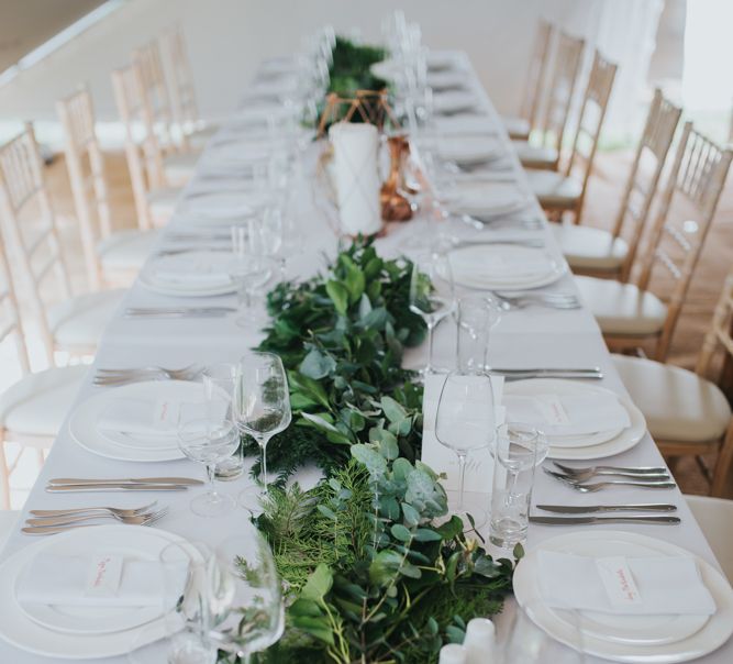 Greenery Table Runner | 2 Day Festival Theme Wedding | Colin Ross Photography