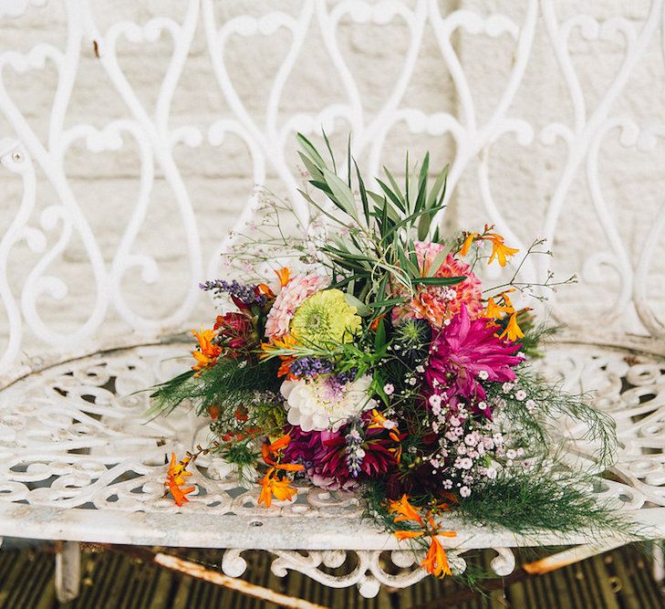 Brightly Coloured Bridal Bouquet