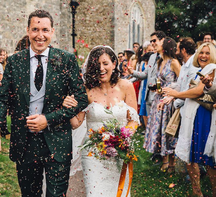 Bride & Groom Confetti Shot