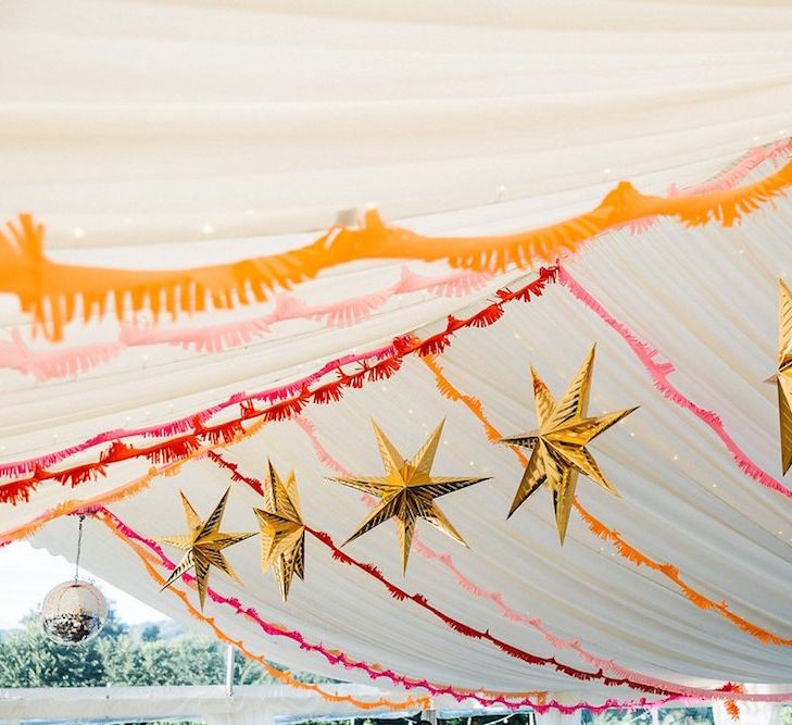 Star Lanterns For A Marquee Wedding