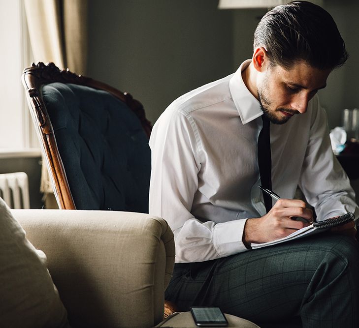 Groom Getting Ready