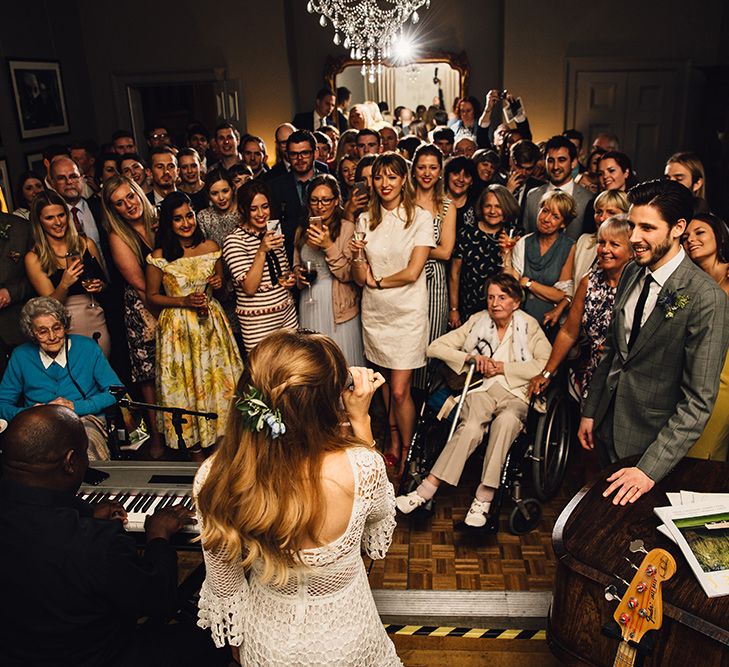 Bride Singing at Wedding